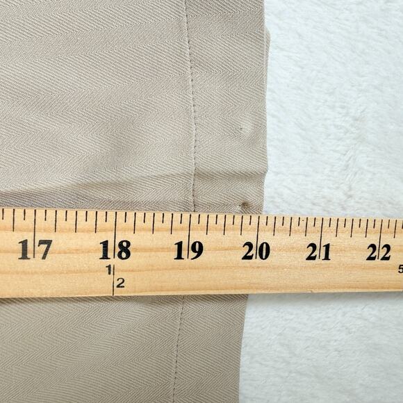Caribbean Men's Shorts 36 Beige Relaxed Fit Pleated Silk Bermuda Pleated Y2K - Picture 8 of 8
